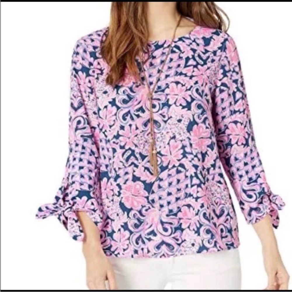 Lilly Pulitzer Langston Love You Bunches Top Sz XS EUC